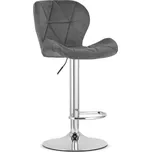 Barová židle WEST VELVET, šedá