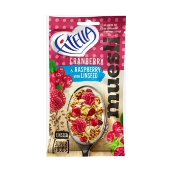 Muesli s brusinkami, malinami a lněným semínkem 50 g