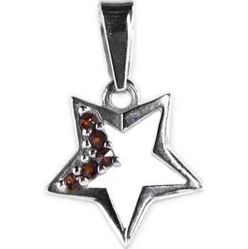 Přívěsek Český granát přívěsek stříbrný 141410