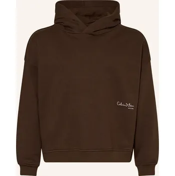 Dámská mikina Calvin Klein Dívčí Mikina S Kapucí, tmavě hnědá, 140