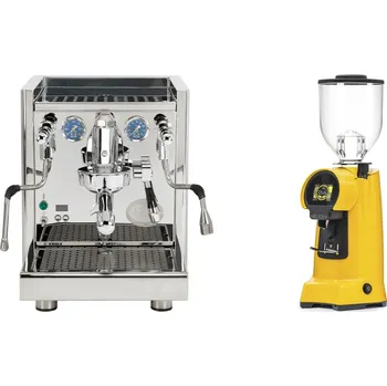 Kávovar ECM Technika VI + Eureka Helios 65, yellow