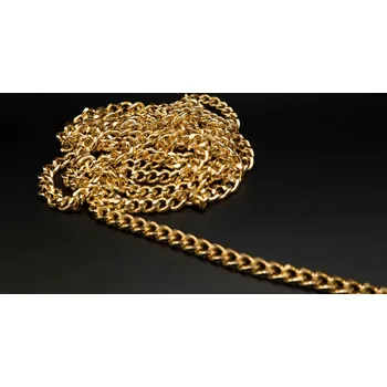 Řetízek Řetízek kovový - zlatá - šířka 0,4 cm