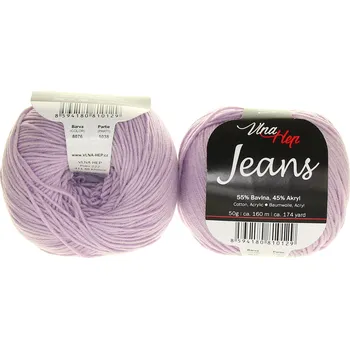 Příze Vlna Hep Jeans šeříková 8076