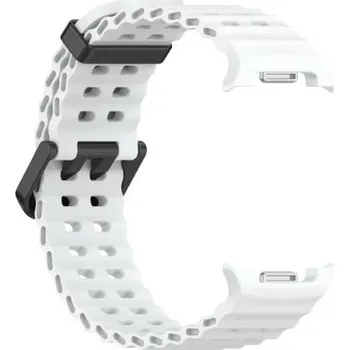 Příslušenství k chytrým hodinkám eses Silikonový dírkovaný řemínek pro Samsung Galaxy Watch 8 - Bílý