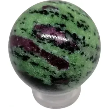 Přírodní kámen Rubín v zoisitu – exkluzivní koule 4,5 cm | Přírodní minerál