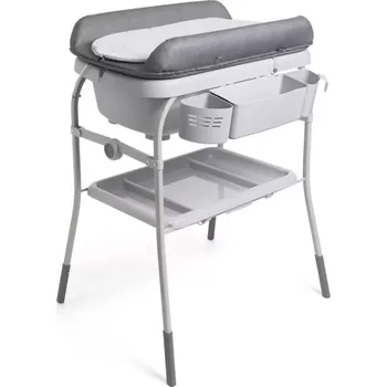 Kočárek CHICCO Stolek přebalovací s vaničkou Cuddle & Bubble - 0m+, do 11kg Graphite Melange