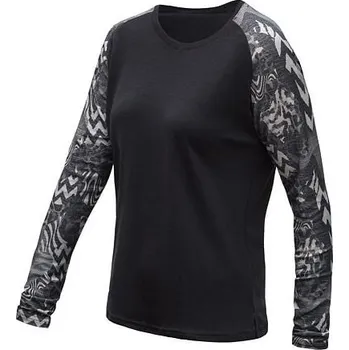 Dámské tričko Sensor Merino Blend Impress - Dámské triko s dlouhým rukávem Black / Zebra L
