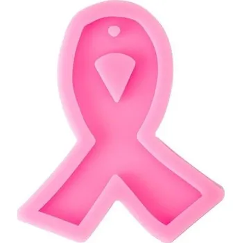 Růžová silikonová forma na pryskyřici 8,5 × 7,2 cm Forma ve tvaru stuhy Silikonová forma na šperky a přívěsky