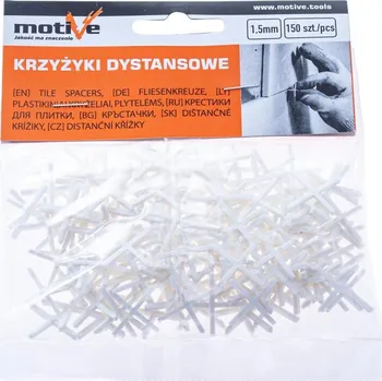 MOTIVE Distanční křížky 1,5 mm pro obklady a dlažbu (150 ks)