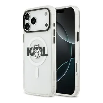 Pouzdro na mobilní telefon KARL LAGERFELD kryt pro IPHONE 17 Pro kompatibilní s MagSafe KLHMP17LHGCHGKBT (IML Choupette Sketch Logo) průhledný - Karl Lagerfeld + zdarma možnost vyzkoušet a vrátit zboží do 30 dní
