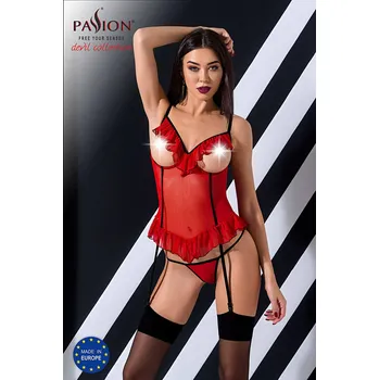 Dámský erotický korzet Passion CHERRY Corset (Red) 2XL/3XL