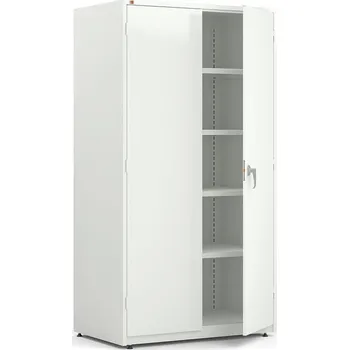 Šatní skříň Kovová skříň SPIRIT, 1900x1020x635 mm, bílá