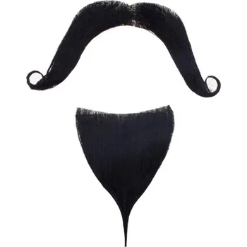 Karnevalová paruka Knír a bradka mušketýr vousy