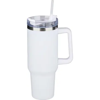 Termoska Alpina Termohrnek dvoustěnný z nerezové oceli 1,2 l bílá