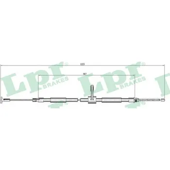 Lanko parkovací brzdy Tažné lanko, parkovací brzda LPR C0189B