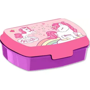 Svačinový box Dětský plastový svačinový box Unicorn