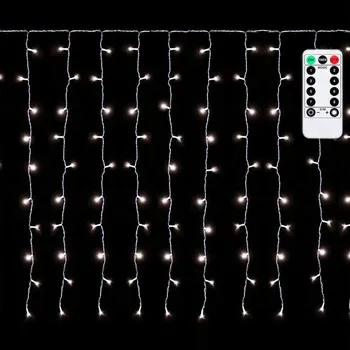 Venkovní osvětlení Aigostar - LED Ven. ván. řetěz 150xLED/6W/230V/8 funkcí 1,5x1m IP44 stud bílá+DO