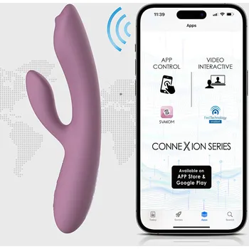 Vibrátor Svakom Trysta Neo APP (Romantic Rose), vaginální vibrátor králíček