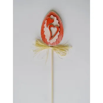 Velikonoční dekorace Dřevěný zápich na špejli - Velikonoční vajíčko č.7