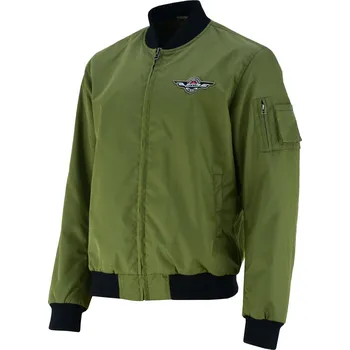 Moto bunda Pánská motocyklová bunda Lookwell THUNDER typ Bomber zelená Velikost: M