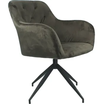 Jídelní židle Otočná jídelní židle ARKTIDA - látka Velvet, hnědá / černá