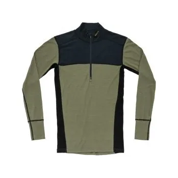 Devold Lauparen Merino 190 Zip Neck Men 284A INK/LICHEN/BLACK zelená XXL