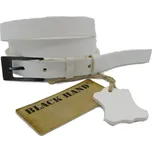 Dámský bílý kožený pásek Black Hand 069 - 00 Délka: 80 cm