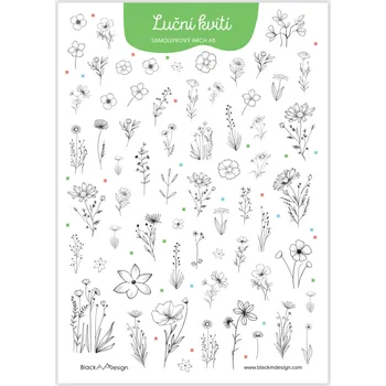 samolepka Samolepky do fotoalba - Luční kvítí A5