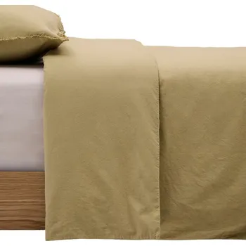 Povlečení Kave Home Zelená bavlněná sada povlečení Sifinia 150 x 220 cm