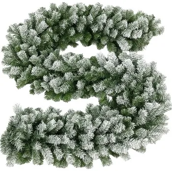 Potah na židli Zasněžená vánoční girlanda 2,7 m