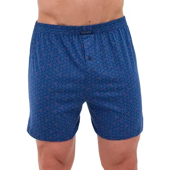 Pánské spodní prádlo Pánské trenky s geometrickým vzorem Cornette Comfort 002/327 modré velikost M-46/48