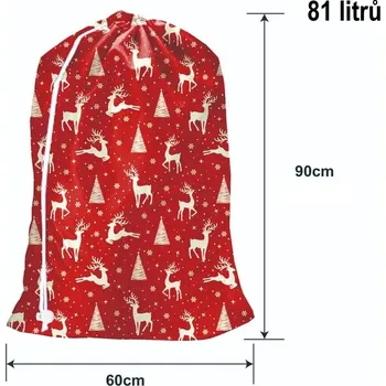 Dárková krabička BM Dárkový vánoční pytel XXL červený