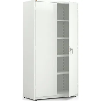 Šatní skříň Kovová skříň SPIRIT, 1900x1020x500 mm, bílá