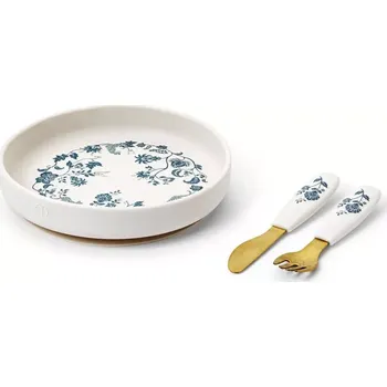 dětská jídelní sada ELODIE DETAILS silikonový jídelní set Garden Leo Toile