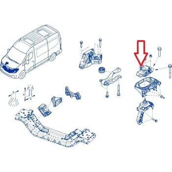 Zavěšení motoru Silentblok motoru Renault Master IV od 2024 levý, 112216321R