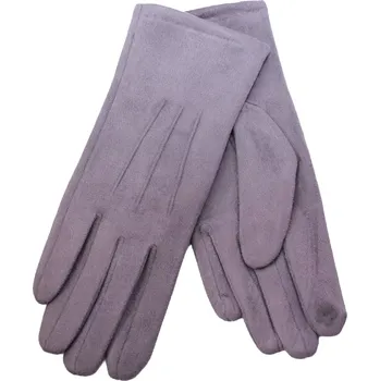 Šála Dámské jednobarevné prstové rukavice ST-220 šedá velikost M