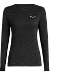 Salewa Puez Melange Dry dámské triko dlouhý rukáv Black Out Melange vel. 46/40