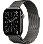 Apple Watch Series 11 Cellular (46mm) Břidlicově šedý titan s břidlicově šedým milánským tahem S/M