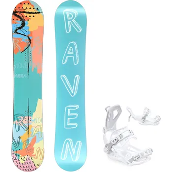 Snowboarding Snowboard komplet Raven Anna + vázání Fastec FT360 white Velikost: 142 cm, Velikost vázání: S