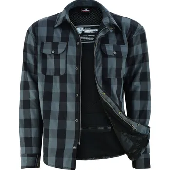 Moto bunda Pánská motocyklová textilní košile Lookwell LUMBERJAXX šedá Velikost: XL