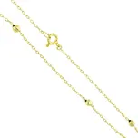 Goldstore Zlatý náhrdelník lesklé kuličky Váha: 2.57 g, Délka: 45 cm