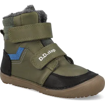 Dívčí zimní obuv Barefoot dětské zimní boty D.D.step W063-52804 zelené Velikost: 31