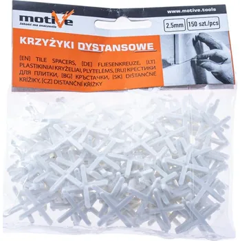 MOTIVE Distanční křížky 2,5 mm pro obklady a dlažbu (150 ks)