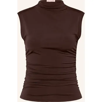 Mrs & Hugs Dámský Žerzejový Top, tmavě hnědá, 44