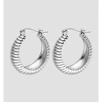 Náušnice paul valentine Avenue Structure Hoops stříbrné náušnice
