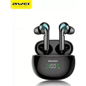 Sluchátka Bezdrátová sluchátka Bluetooth 5.0 TWS AWEI T15P černá