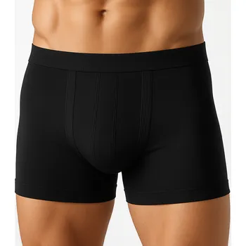 Boxerky AXIRYA - pánské bezešvé BOXERKY z bavlny - černá/S/M