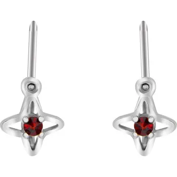 Náušnice Český Granát 131454 Červená