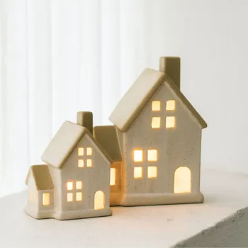 Svícen ROSA Keramický svícen domek Gent melanž sada