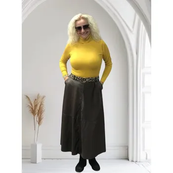 Dámská sukně Koženková sukně Marie Barva: Čokoláda, Velikost: One size, Size system: One size